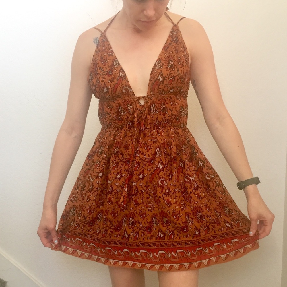 HONEY PUNCH Backless short cami dress open back festival open low back dress